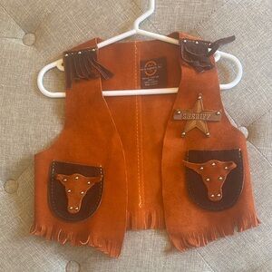 Kids Cowboy Vest - Brown